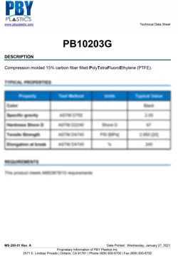 PB10203G 15 Data Sheet